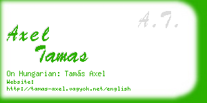 axel tamas business card
